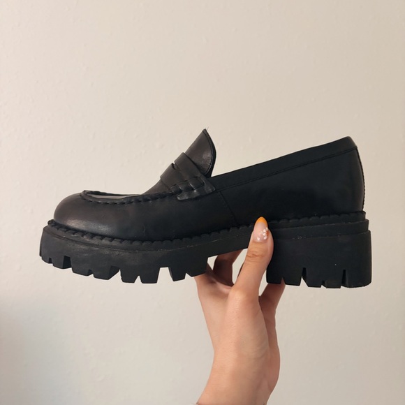 FREE PEOPLE LYRA LUG SOLE LOAFERS - Picture 3 of 12